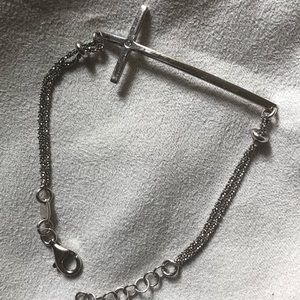 Sterling silver catholic cross bracelet!